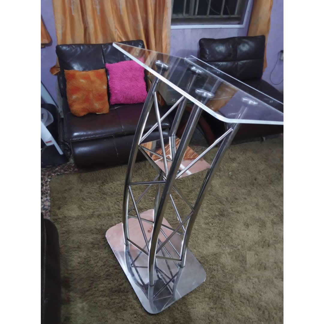 4 truss metal glass acrylic pulpit design