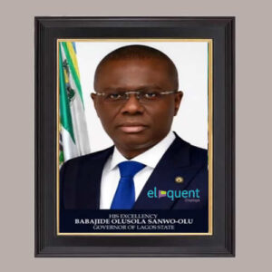 Governor Babajide Sanwa-olu official framed portrait lagos state