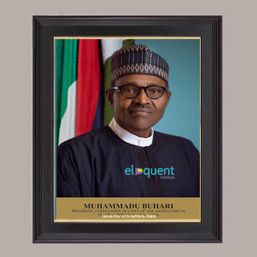 Muhammadu Buhari Official framed portrait picture
