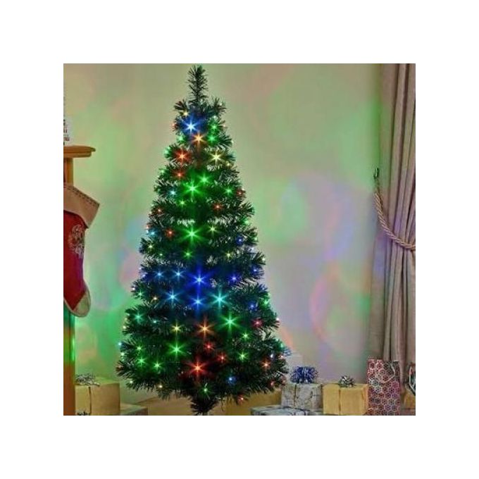 light decorated christmas tree