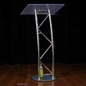 round base double stand metal lectern