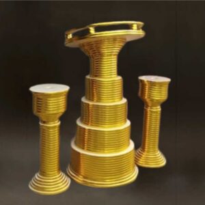 golden Pyramid pulpit design and flower vase