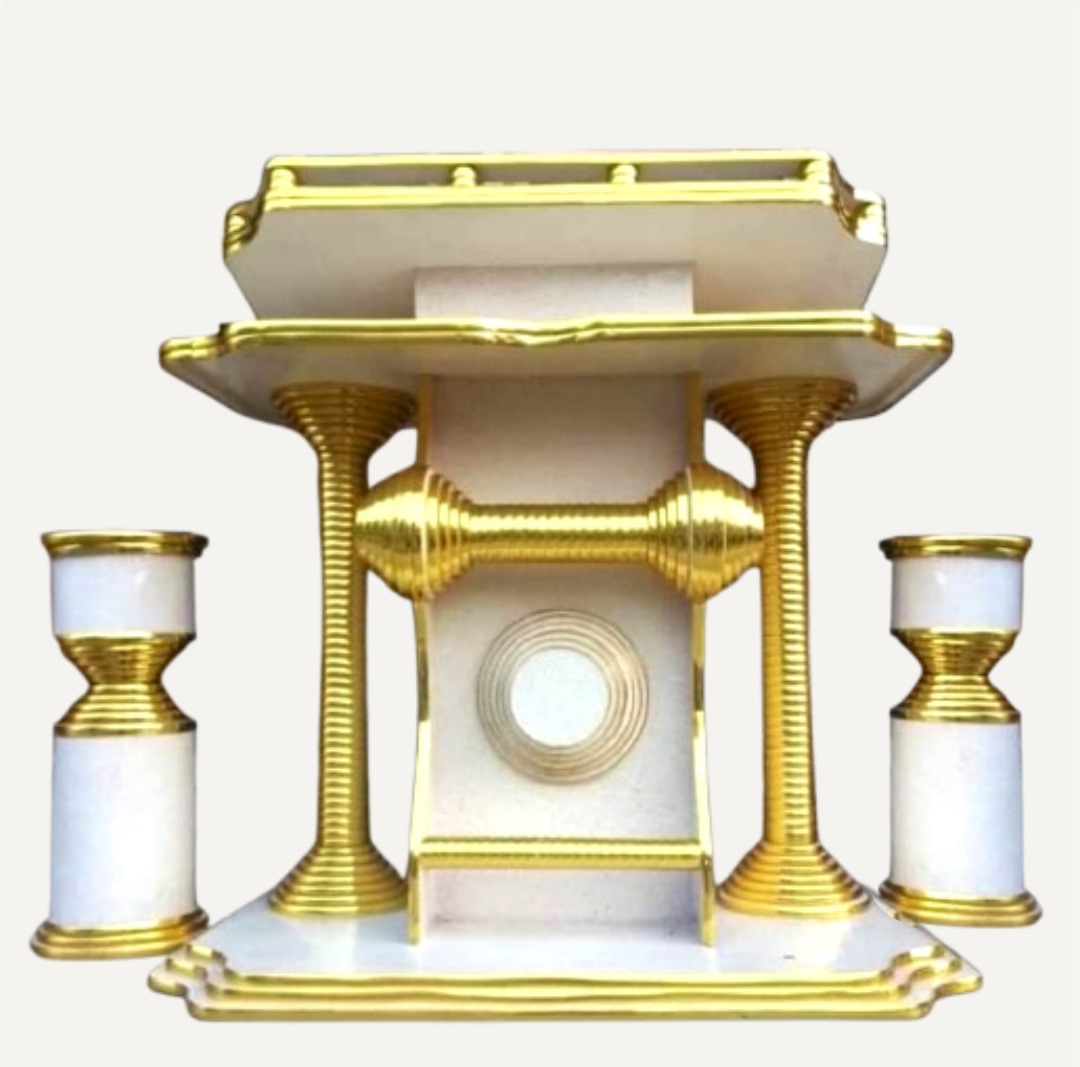 royal gold stripes wooden pulpit price