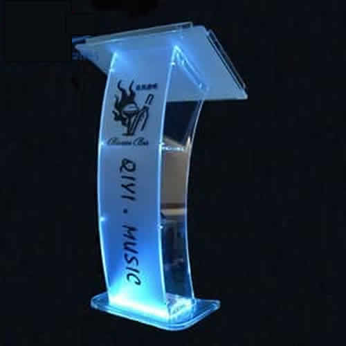 acrylic led light podium