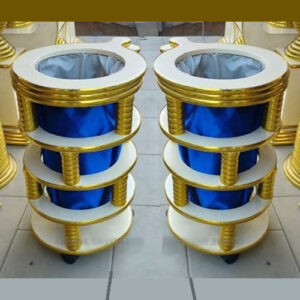 blue color offering bag basket