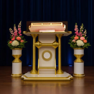 butterfly wooden pulpit