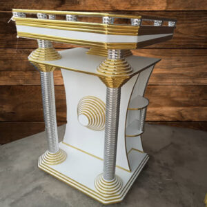 beautiful crafted wooden pulpit