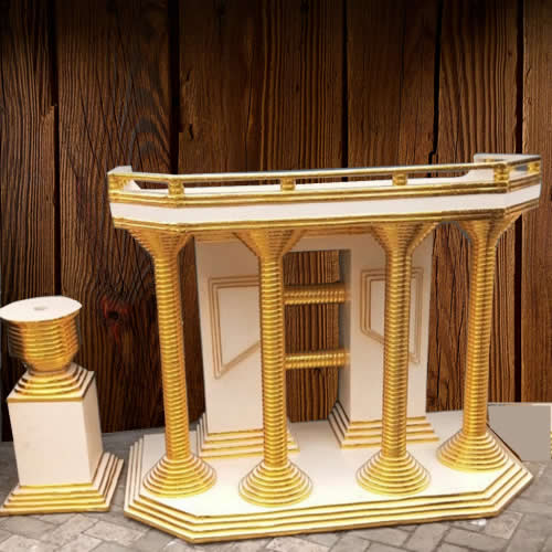 gold finish rccg pulpit
