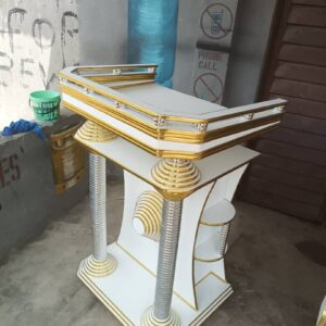 golden wooden pulpit