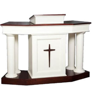 large wooden altar table