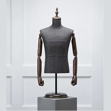 foldable arms half body male manikin