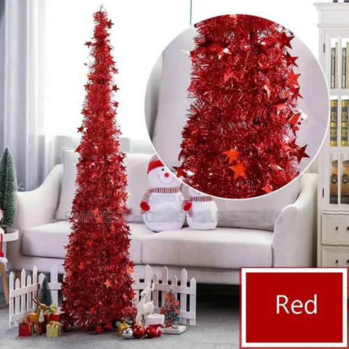 Artificial Tinsel Pop up Christmas Tree