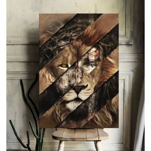 lion wall art canvas