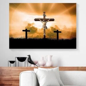 the cross of calvary art canvas