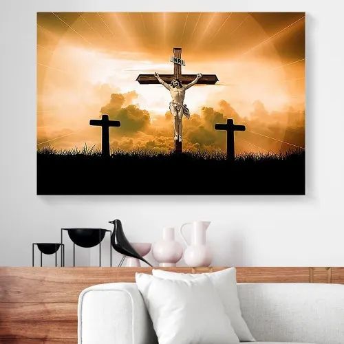 the cross of calvary art canvas