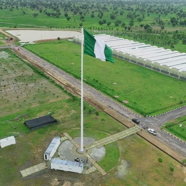 installation of flagpoles in government house