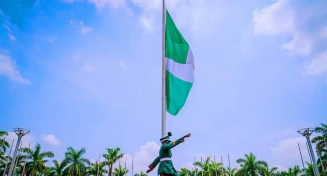 nigeria flag on half mast