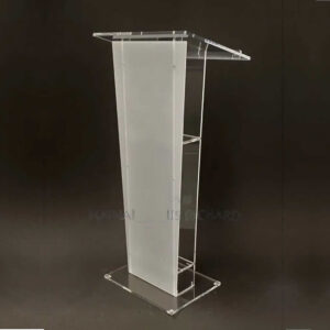 customized acrylic pulpit with logo