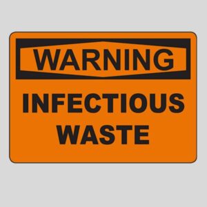 "Warning infectious waste sign for medical facilities in Lagos"