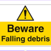 "Falling debris warning sign used in Lagos industrial work zones"