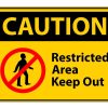 "Buy caution restricted area sign – best place to buy caution signs in Lagos"