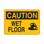 "Durable caution wet floor sign for commercial and public spaces"