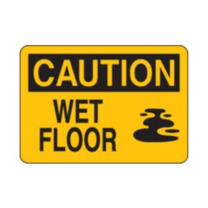 "Durable caution wet floor sign for commercial and public spaces"