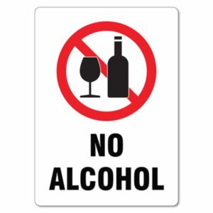"No alcohol sign from safety signs with installation in Lagos"