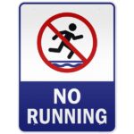"No running sign available from affordable warning signs in Lagos"