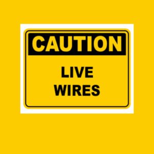 "High-voltage live wire warning sign for sale in Lagos"