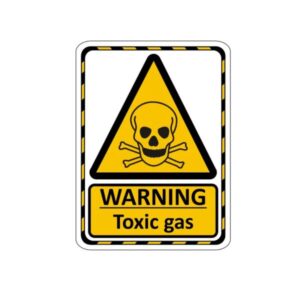 "Warning toxic gas safety sign for industrial use – caution signs for sale Lagos"