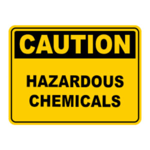 caution hazardous chemical sign lagos