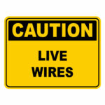 "Warning live wire safety sign from customized safety warning signs Lagos"