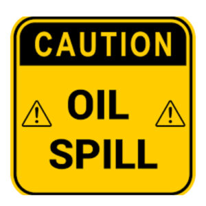 caution oil spill sign price