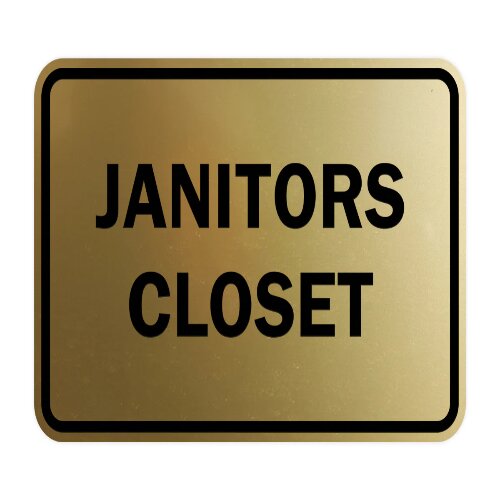 Bright "Janitor's Room" sign for easy identification in Lagos.