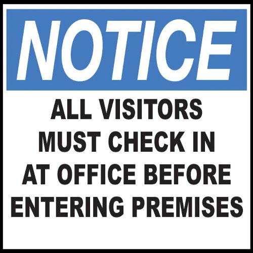 Durable Visitor Check-In signs for corporate offices in Lagos