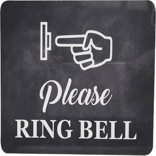 Easy-to-read "Please Ring Bell" sign for immediate service in Nigeria.