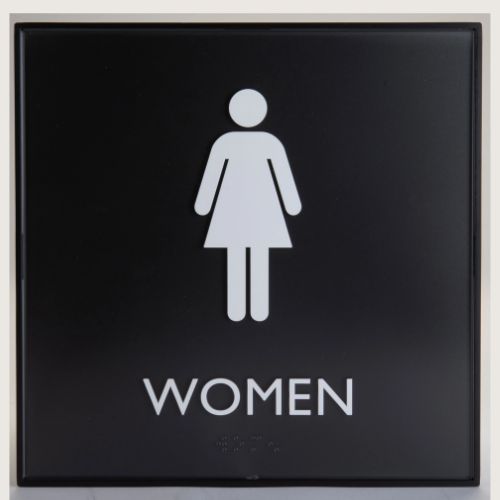Women signage for restroom