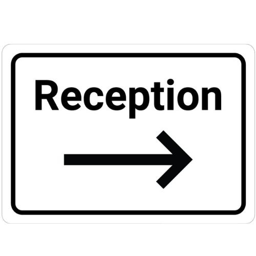 How to get a directional black and white reception sign