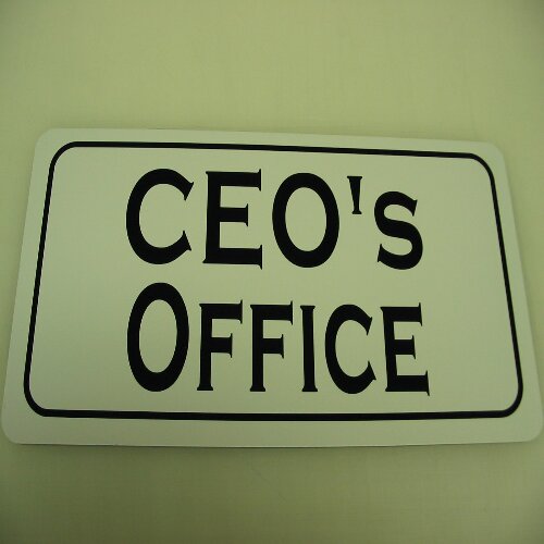 Durable and stylish CEO signage for offices