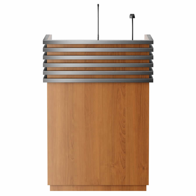 Elegant Wooden Podium for Weddings in Lagos