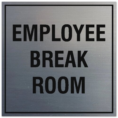 Eloquent Display Lagos "Employee Break Room" sign, high-quality signage.