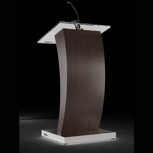 Minimalist wooden podium