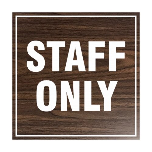Bold "Staff Only" sign in a Lagos facility.