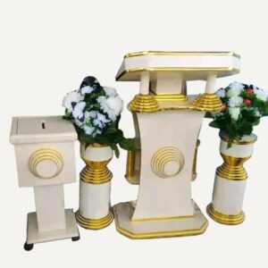 the gold finish pulpit