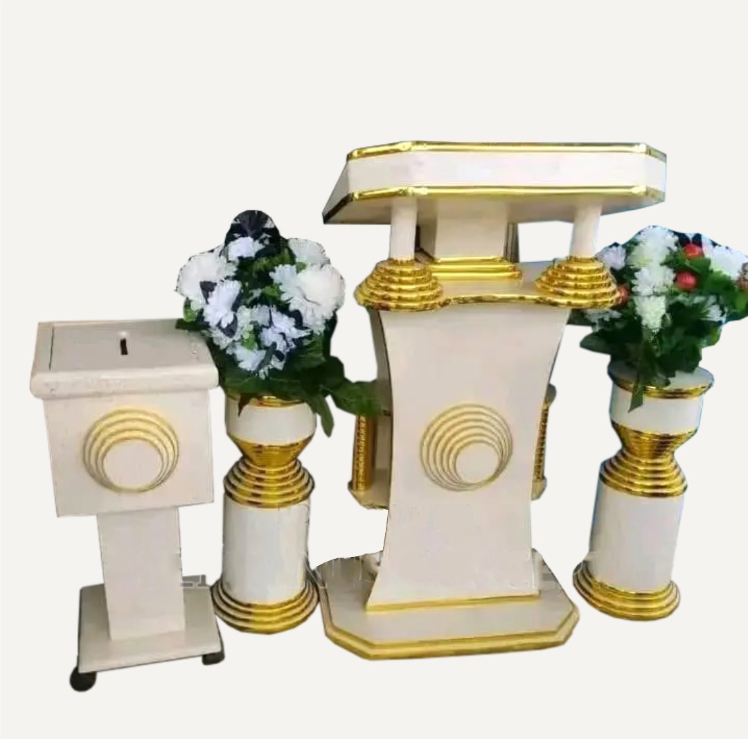 the gold finish pulpit