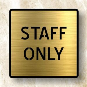 Where to buy Clear "Staff Only" signage in a Nigerian workplace.