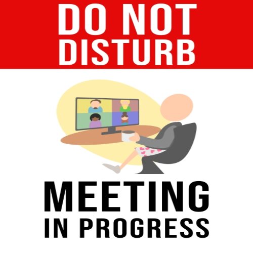Eloquent Display Lagos "Do Not Disturb Meeting In Progress" sign solution.