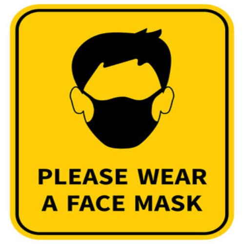 Durable face mask required signage from Eloquent Display Lagos