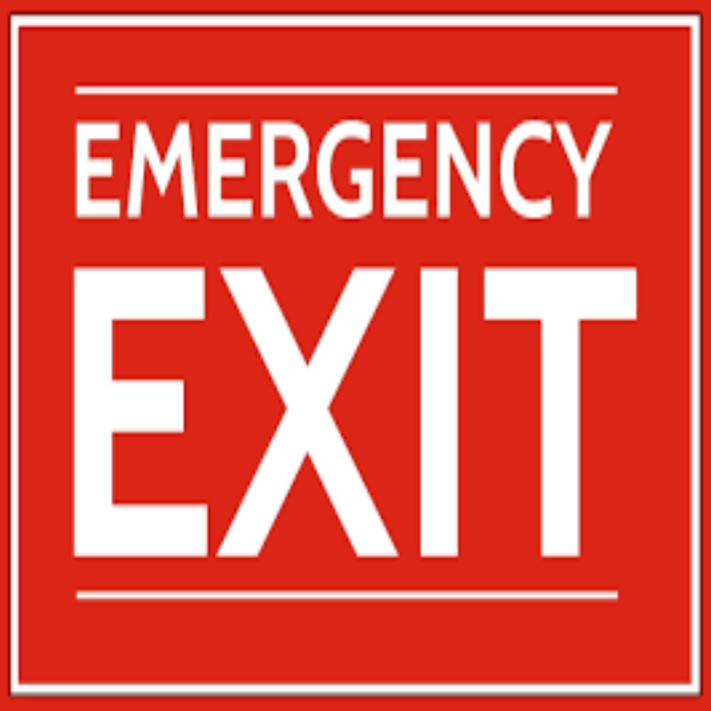 "durable outdoor emergency exit signs"